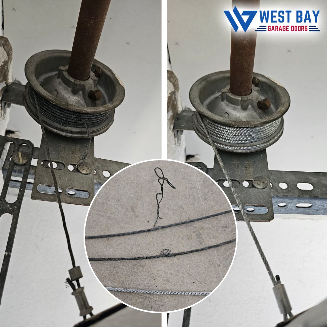 Garage door cable repair in Houston by West Bay Garage Doors