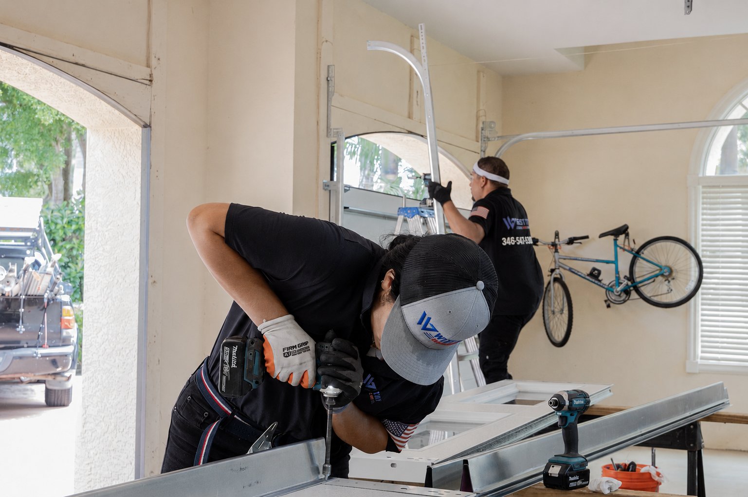 Emergency garage door repair in Houston by West Bay Garage Doors
